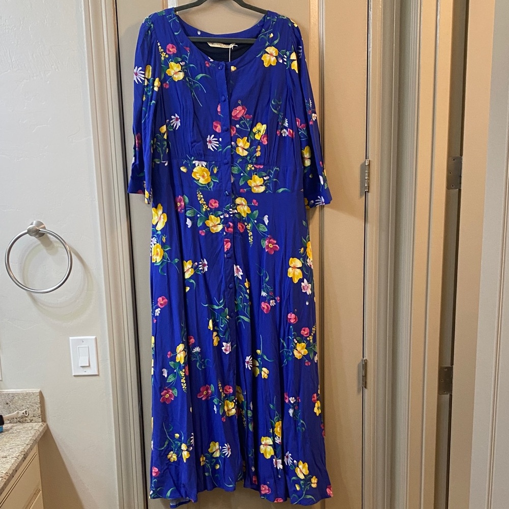 Floral Blue Maxi Dress
